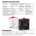Fantech Tamago II WHG04 Multi-Platform Wireless Headset Tri mode Connection Gaming Headphones WHITE. 