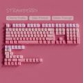 135 Keys Strawberry Pink Side Print PBT Keycaps Double Shot Shine Through Keycaps Cherry Profile for Cherry MX Switches Keyboard. 
