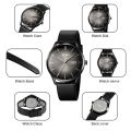 SKMEI Men Quartz Watch Leather Strap Waterproof Watch Fashion Minimalist Style For Men 1991. 