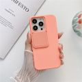 Slide Camera Lens Protection Case For iPhone 13 12 11 Pro Max XR X S 7 8 Plus SE Mini Luxury Shockproof Soft Silicon Color Cover. 