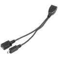 【happy one】Micro USB Host OTG Cable with Micro USB Power for Nexus 4 5 7 10 Galaxy Nexus Galaxy S 3 III 4 IV V. 