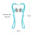 Neck Massager Therapy Neck and Shoulder Dual Trigger Point Roller Self-Massage Tool Relieve Hand Pressure Deep Massage.