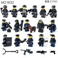 【Thriving】 16pcs Soldiers Mini Figures SWAT Series Kids Building Blocks Education Legoing Army Toys gift. 