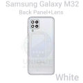 For Samsung Galaxy M32 Side Frame + Back Panel Housing + Camera Glass Back shell Replacement Spare Parts.