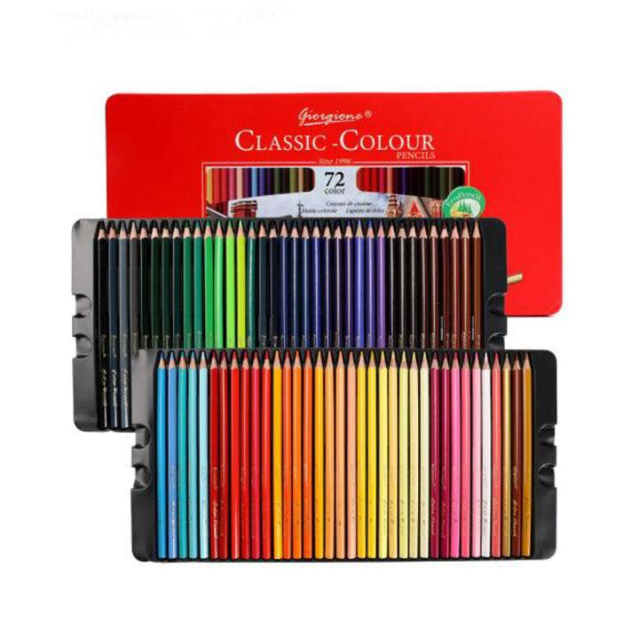 Giorgione Premium Color Pencil 72 Color Metal iron Box