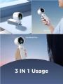 Portable Handheld Mini Turbo Fan USB Rechargeable Travel Neck Fan with 5 Speeds 3 IN 1-1800mah Foldable Personal Cooling Fan for Travel.