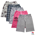 5 PCS Cotton Half Pants for Boys For Home Use - Multicolor Combo Pack.