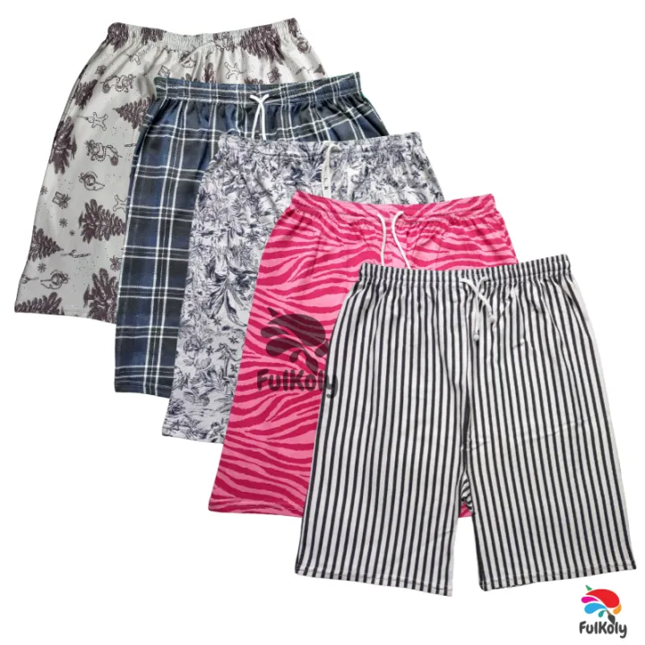 5%20PCS%20Cotton%20Half%20Pants%20for%20Boys%20For%20Home%20Use%20-%20Multicolor%20Combo%20Pack%20-%20Image%203