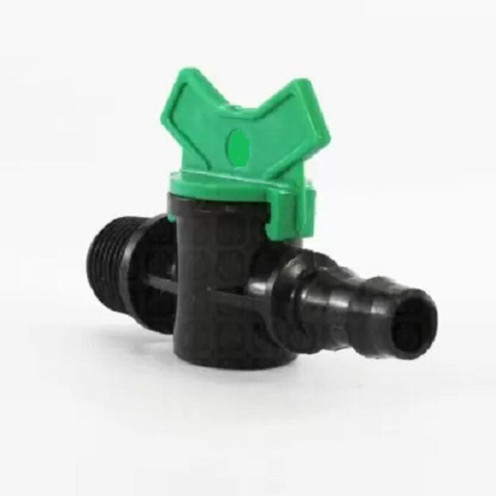 Two (2) Pieces 16 mm to 0.75 inch Male Thread Ball Valve for 16 mm Hose Pipe Reducer Connector Valve for Drip Irrigation System Garden Agriculture Irrigation Water.