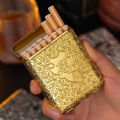 New Luxury Vintage Engraved Cigarette Case Holder Pocket Cigarette Storage Box. 