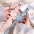Simple Fashion Makaron Simple Women Watch Ins High Beauty Student Man And Women Style Round Leisure Vintage Quartz Wristwatch.