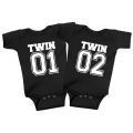 Twin Clothes Twins Matching Baby Bodysuit Cotton Boys Girls Onesies Newborn Baby Body Romper Summer Twins Outfits Gift for Twins. 