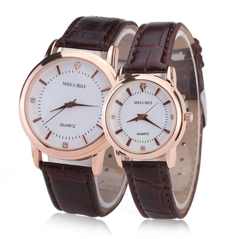 Couple Watch MREURIO Men Women Watches Casual Quartz Leather Watch