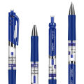 Deli S01 press gel pen 0.5mm bullet pen spring head black student note-taking office signature pen.