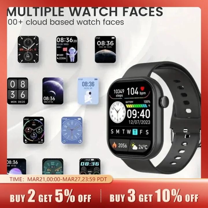 K20 Smart Watch With Wireless Call Smart Watch For Men And Women With Heart Rate Blood Pressure Monitoring BT Connection