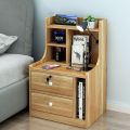 RK MDF M13 2 Drawers Exclusive Bed Side Table With Drawers Shan Teak, White and  Beige Finish. 