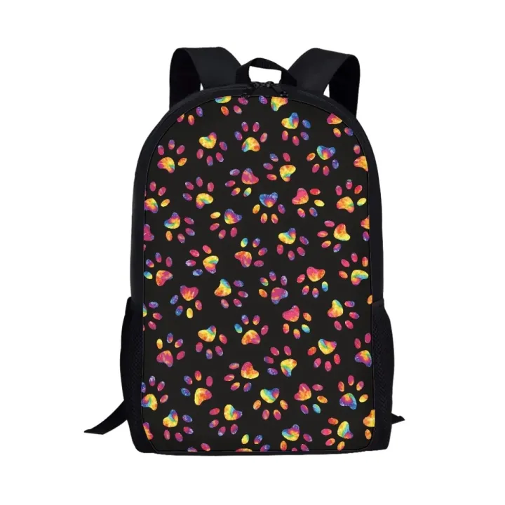 Colorful%20Dog%20Paw%20Print%20Student%20Large%20Capacity%20School%20Bag%20for%20Girls%20Boys%20Teenager%20Daily%20Casual%20Backpack%20Travel%20Storage%20Rucksacks%20-%20Image%203