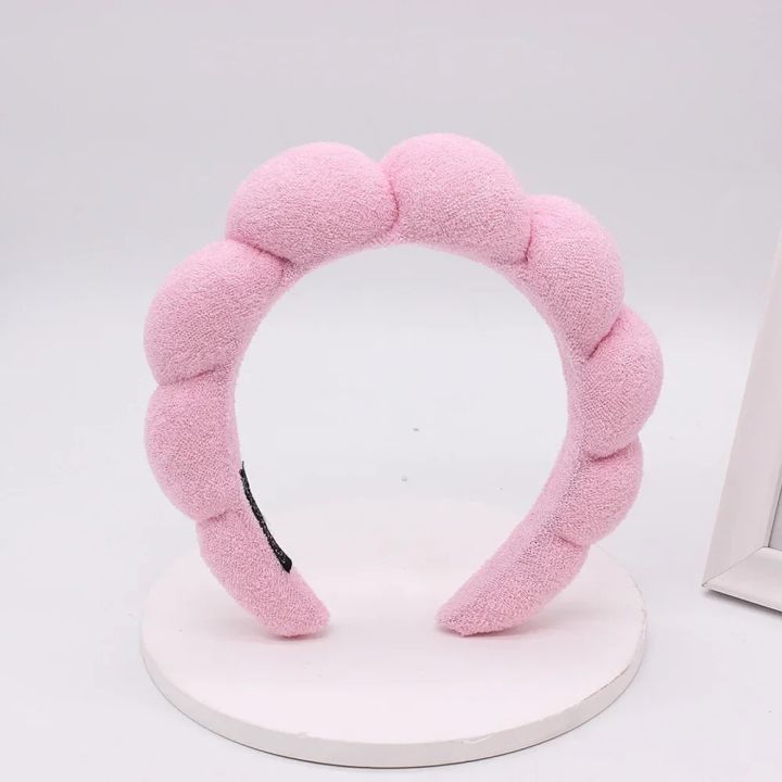 Puffy%20Makeup%20Spa%20Headband%20for%20Women%20Sponge%20Thick%20Hairbands%20for%20Skincare%20Yoga%20Face%20Washing%20Spa%20Mask%20Headwear%20Shower%20Facial%20-%20Image%204