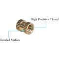 Practical product M2 M3 M4 M5 Female Thread Knurled Brass Threaded Insert Embedment Nut for 3D Printing Threaded Heat Set Inserts.