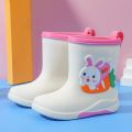 Children Rain Boots Baby Cute Cartoon Water Shoes Girls Boys Waterproof Non-Slip Water Boots Kids PVC Soft Rubber Shoes 레인부츠. 