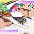 Double Headed Acrylic Marker Dual Color Waterproof Pen Soft Nib Student Art For Glass Stone Metal Wood Plasctic Paper.