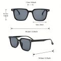 1pair Trendy Simple Large Square Frame Sunglasses, For Men Women Outdoor Travel Vacation Decors Photo Props , ideal choice for gifts. 