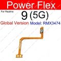 Power Volume Buttons Flex Cable For Realme 9 9 Pro Plus 9i 9 Speed 5G ON OFF Power Volume Switch Keys Flex Cable Parts.