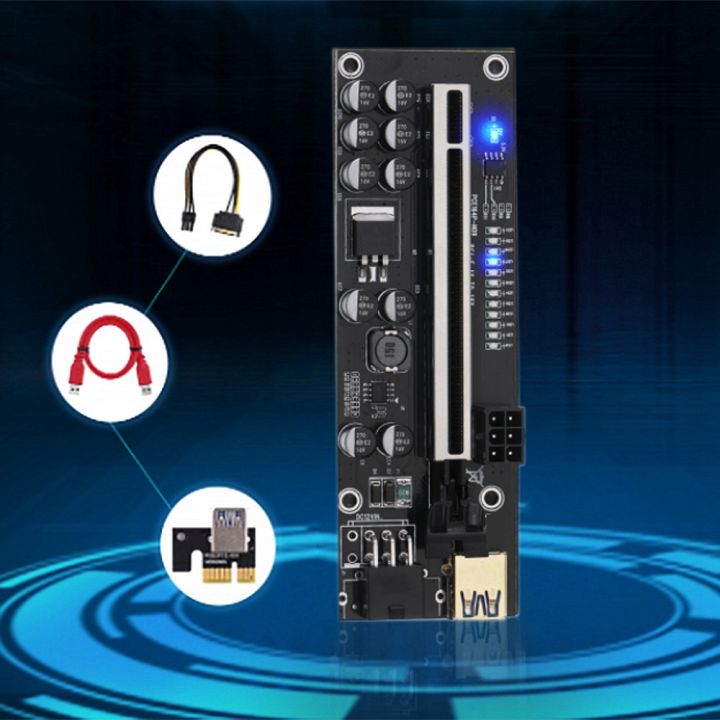 2Pcs%20V011Pro%20PCIE%20Riser%20Card%20PCI%20Express%201X%20to%2016X%20GPU%20Riser%20USB%203.0%20SATA%20Cable%20Adapter%20Cable%20for%20Mining%20ETH%20-%20Image%205