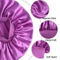 1Pc Reversible Satin Bonnet Hair Caps Double Layer Adjust Sleep Night Cap Head Cover Hat For Curly Springy Hair Styling Accessories.