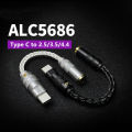 Realtek Alc5686 Usb Type C Earbuds Dac Headphone Amp With 2.5mm 3.5mm 4.4mm Output Snr124db Pcm 32bit/384khz For.