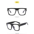 Large Frame Eyeglasses Retro Square Anti-blue Light Glasses Men. 