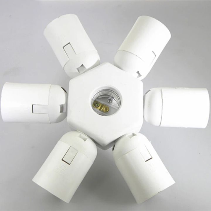 E27/E40 To 7 E27 LED Light Bulbs Socket Adapter Splitter Standard Lamp Socket Holder Base Converter for Home Commercial Lighting