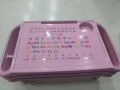 Small desk on plastic bed Children's writing study desk Children's multi-functional toy dining table.