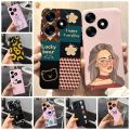 For Tecno Spark 10 10C 4G Case Cute Funny Black Pink TPU Silicone Back Cover For Tecno Spark10 Spark 10 C 10C Phone Shell Bumper. 
