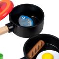11Pcs Kitchen Accessories Pretend Play, Cookware Pots and Pans Set, Montessori Educational Toys for Boys, Kids, Girls Birthday Gifts. 