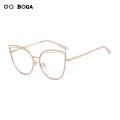 OQ BOGA 5 Colors Unisex Anti Blue Light Radiation Computer Glasses Women Men Eye Protection Fashion Big Cat Eye Frame Eyewear.