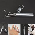 03 Pcs/set Stainless Steel Dental Kits Keychain Pocket Metal Toothpick Set Flossing Tools With Portable Toothpick Holder Outdoor Household Travel Seal Storage.