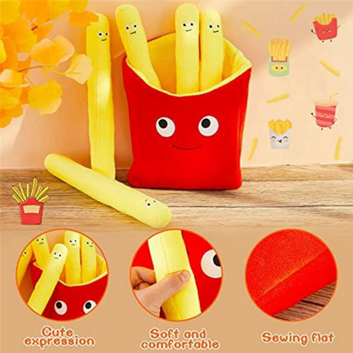 Food%20Pillows,%20Cute%20French%20Fry%20Plush%20Toy%20Stuffed%20Removable%20Plush%20French%20Fries%20Funny,%20-Simulation%20Pillow%20Durable%20Easy%20to%20Use%20-%20Image%203