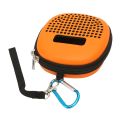 Speaker Semi Hard Case, Orange Micro Bluetooth Speaker Case Scratch Resistant with Metal Hook for Speakers.