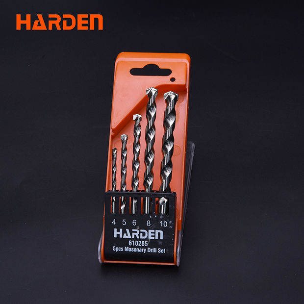 HARDEN 610285 5Pcs Masonry Drill Set Concrete Electric Masonry Hammer Drill Bit Set