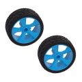 65mm Blue - Elite TPE Plastic Wheel Set of 2 Pieces. 