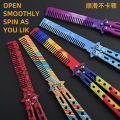 Butterfly All Steel Unbladed Outdoor Folding Comb CSGO Peripheral Fantasy Hands Swing Practice Novice Training Knife.