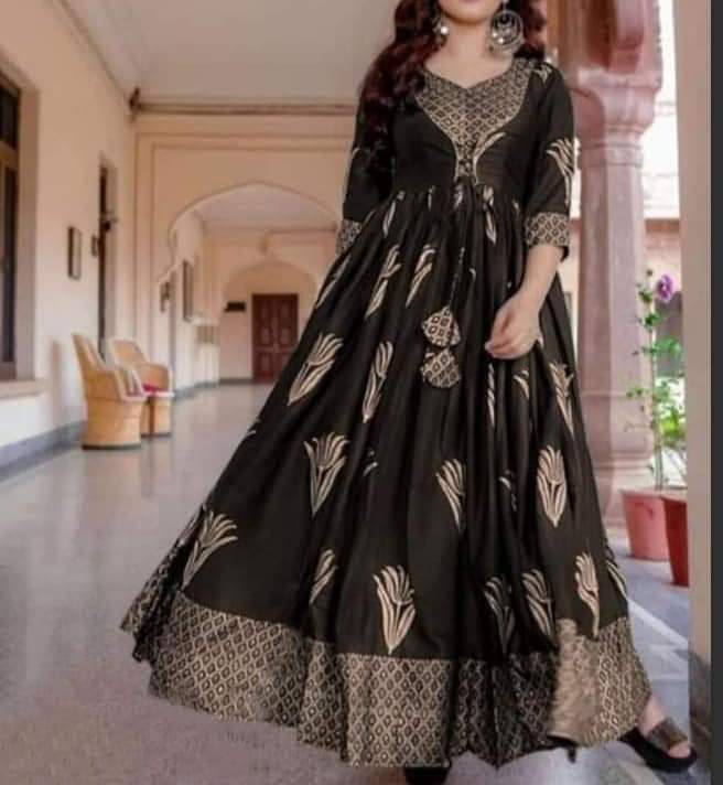 Joypuri%20Readymade%20Floral%20Screen%20Glossy%20Printed%20Long%20Round%20Frock%20Kurti%20Dress%20For%20Women%20-%20Image%202