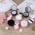 7 Style Portable Plastic Powder Box Empty Loose Powder Pot With Sieve Mirror Cosmetic Sifter Loose Jar Travel Makeup Container.