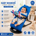 Baby Bouncer Chair for Newborn Infant | Soft Baby Rocker Seat with Toy Bar Safety Belt Portable Baby Swing Chair.