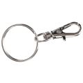 60 Pieces Key Ring Clip Hooks Twist Locks Lanyard Snap Hooks with Split Key Rings (Silver).