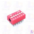 3Pcs 6 Position DIP Switch 2.54mm Pitch Horizontal DIP Switch Six Positions Piano Type Dial DIP Slide Switch For Electronics Circuit PCB. 