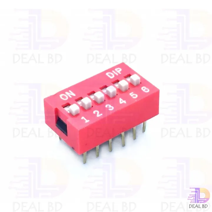 3Pcs%206%20Position%20DIP%20Switch%202.54mm%20Pitch%20Horizontal%20DIP%20Switch%20Six%20Positions%20Piano%20Type%20Dial%20DIP%20Slide%20Switch%20For%20Electronics%20Circuit%20PCB%20-%20Image%206