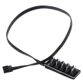 Fan Hub Distributor 4-Pin 1 to 5 PC CPU Heatsink Box Fan Distributor Hub Adapter Cable for Computer Cooler. 