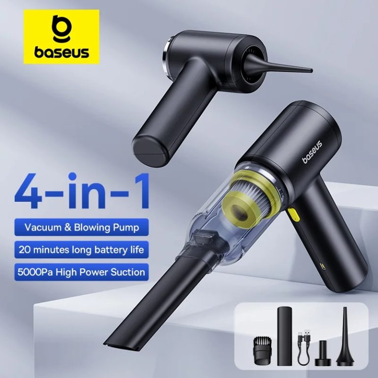 BASEUS AT 4-in-1 Multi-Function 5000Pa Powerful Suction Cordless Car Vacuum Cleaner